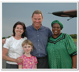 Co-founders Rick and Elaine Little with their daughter Sarah and Ambassador Lewanika.